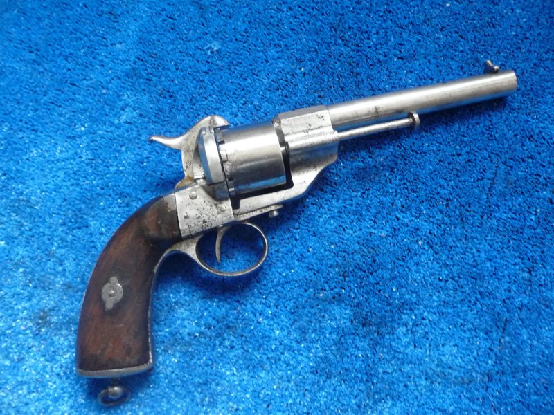 Vzácný šestiranný francouzský námořní revolver 1858 cal. 12mm - Kliknutím na obrázek zavřete