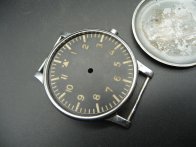 Letecké hodinky B-Uhr Wempe - plášť a ciferník- Luftwaffen