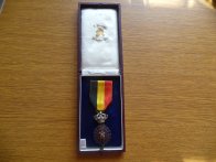 Belgická vojenská medaile v etui