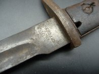 Německý bodák 1898/05 zbroušená pila bz pouzdra