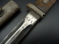 Belgický bodák 1916/35 upraven Němci za 2 sv.války