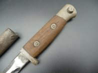 Belgický bodák 1916/35 upraven Němci za 2 sv.války