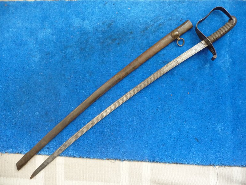 Rakouská důstojnická pěchotní šavle model 1850 - zdobená čepel - Kliknutím na obrázek zavřete