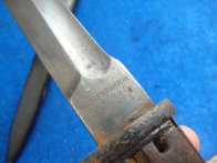 Německý bodák 98/05 Mauser - zbroušená pila